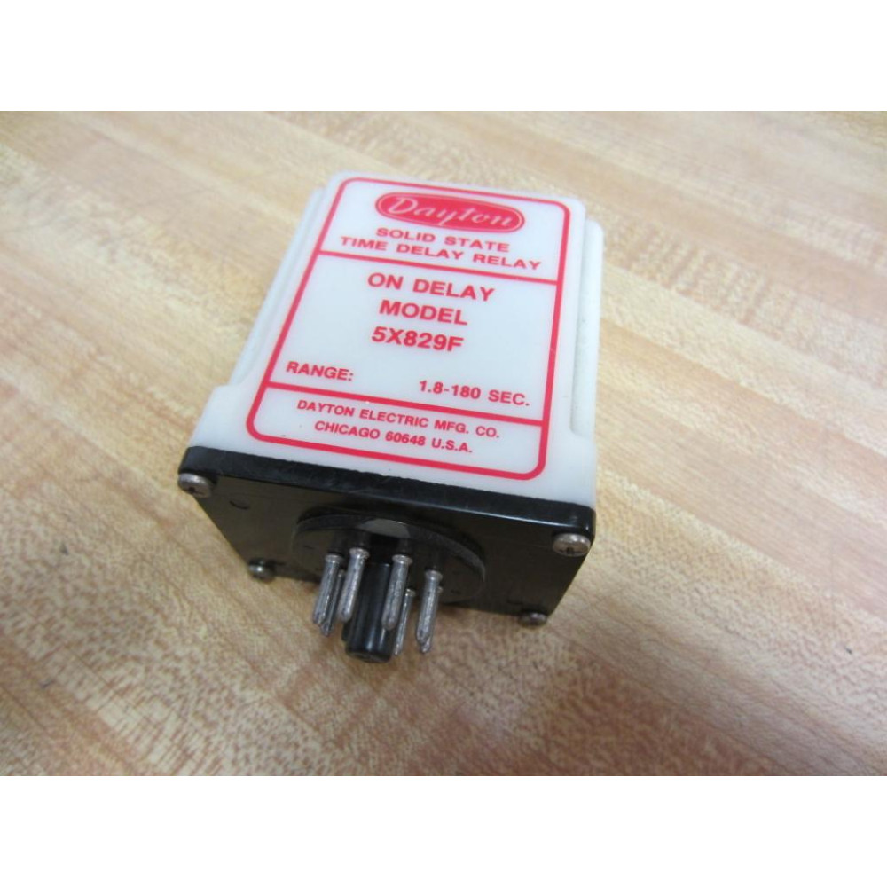 Dayton 5X829F Solid State Time Delay Relay - New No Box
