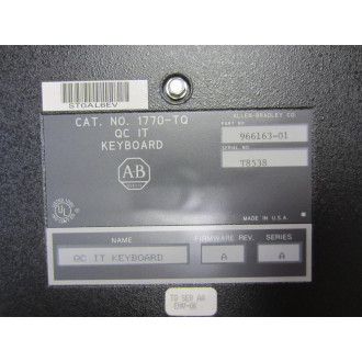 Allen Bradley 1770-TQ Keyboard 966163-01