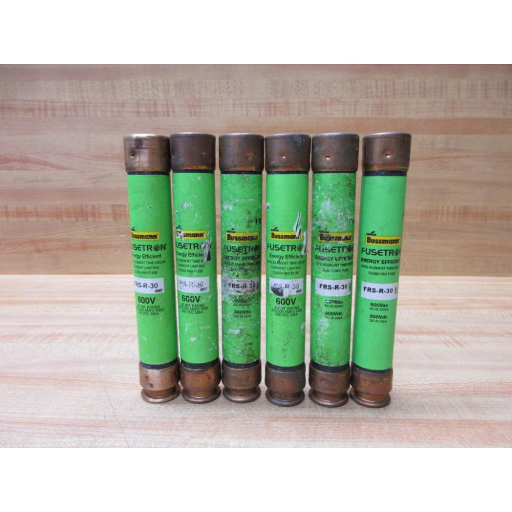 Buss FRS-R-30 Bussmann Fuse Cross Ref 1A706 Energy Efficient (Pack of 6) - Used