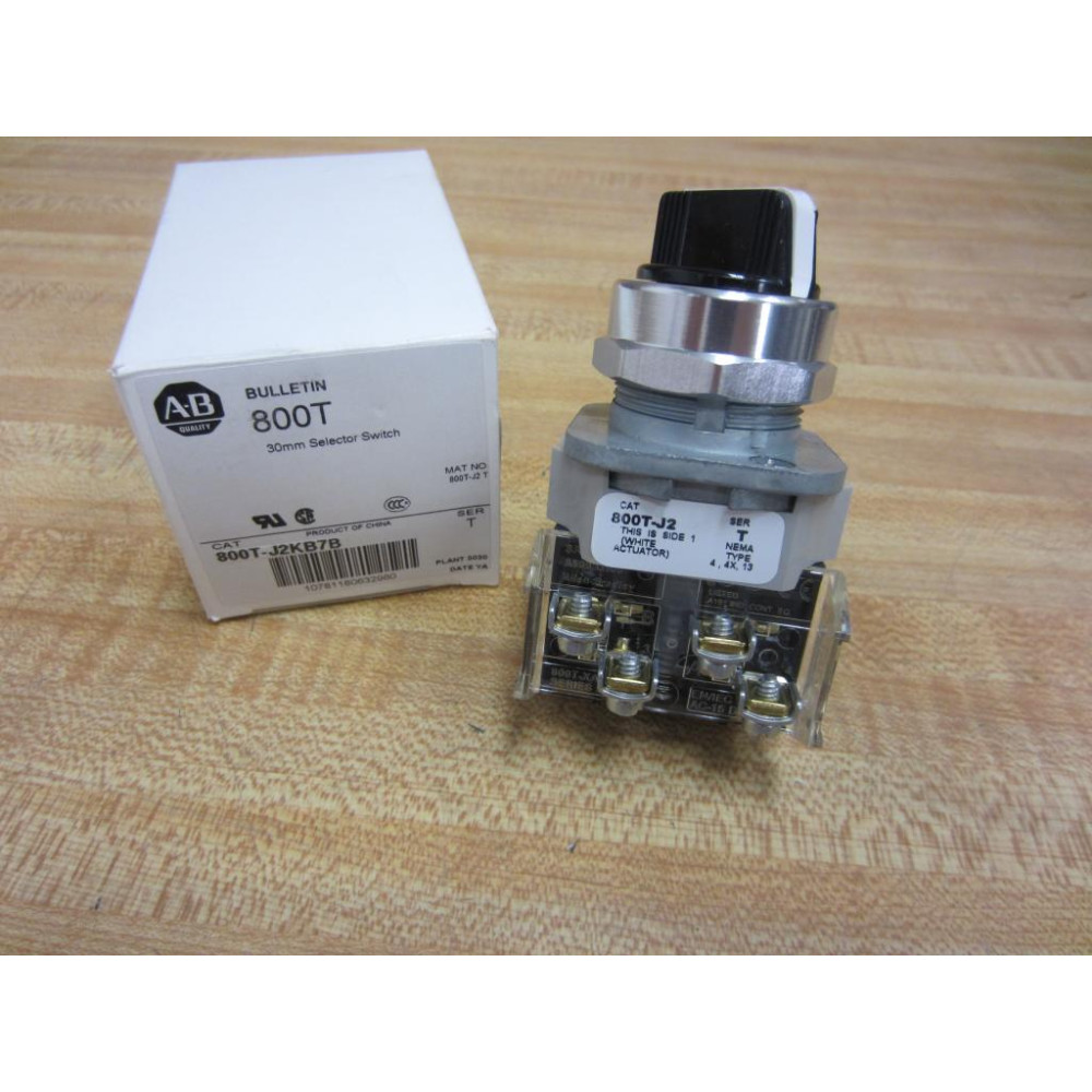 Allen Bradley 800T-J2KB7B Selector Switch 800TJ2KB7B
