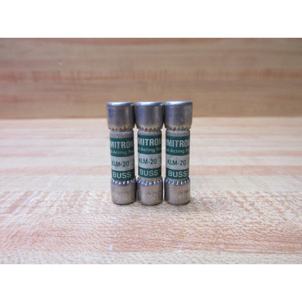 Buss KLM-20 Bussmann Fuse Cross Ref 1CW68 (Pack of 3) - New No Box