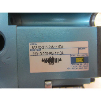 Mac Valves 6331D-211-PM-111DA Solenoid Valve 6331D211PM111DA - New No Box