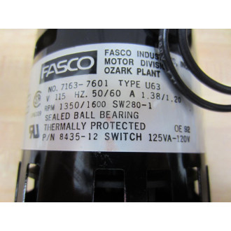 Fasco 7163-7601 Motor 71637601 Type U63 - New No Box