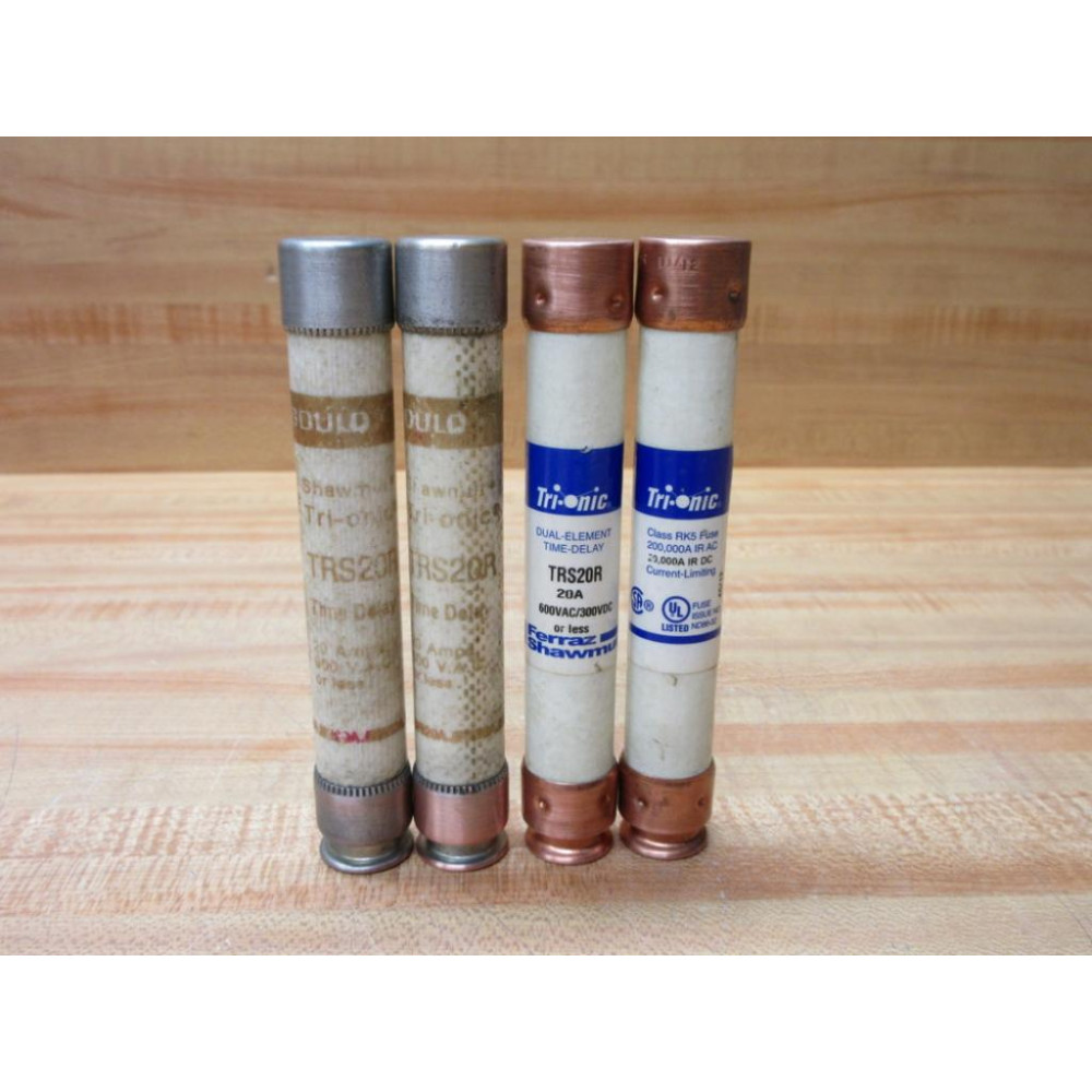 Gould Shawmut TRS20R Fuse Cross Ref 4YZL5 (Pack of 4) - New No Box