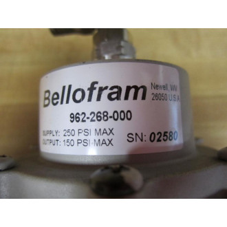 Bellofram 962-268-000 Pressure Regulator 962268000 - Used