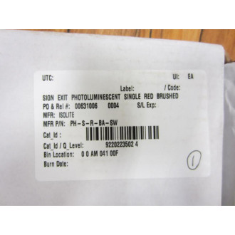 Isolite PH-S-R-BA-SW Exit Sign PHSRBASW