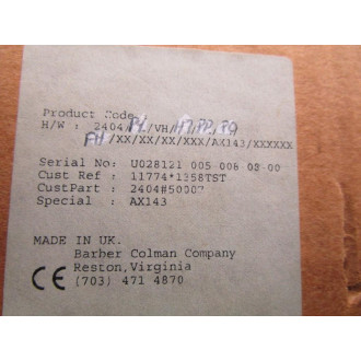 Barber Colman 2404  5007 Controller