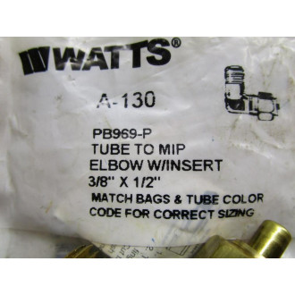 Watts A-130 Tube To MIP Elbow WInsert (Pack of 2)
