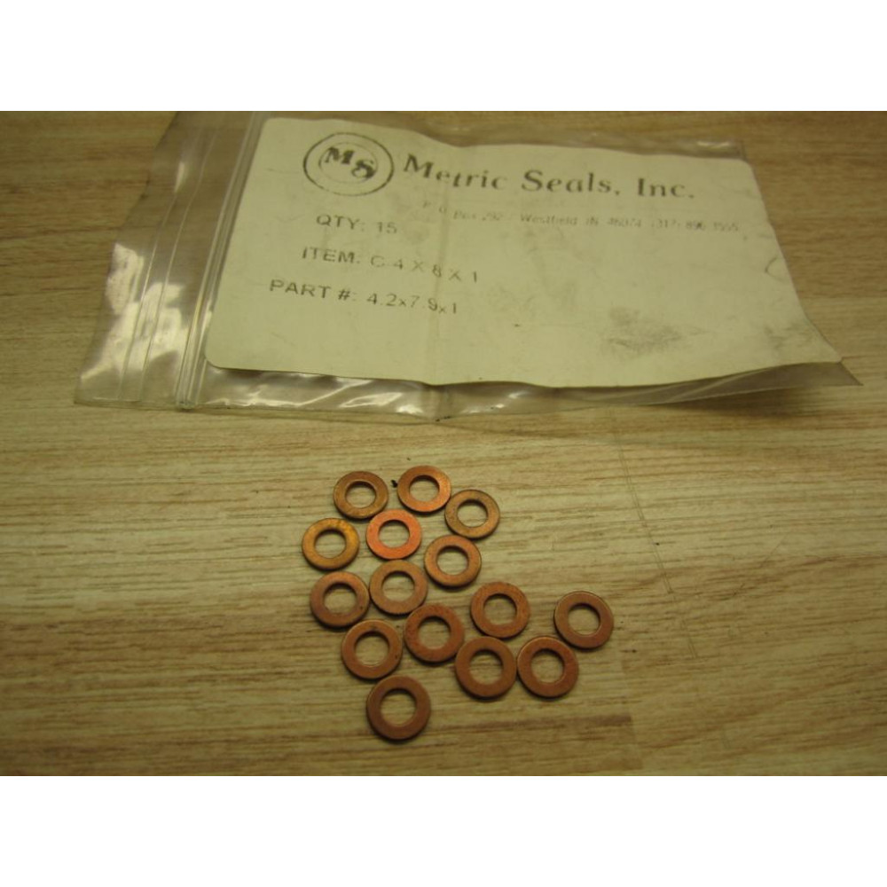 Metric Seals C-4X8X1 Copper Ring (Pack of 15)