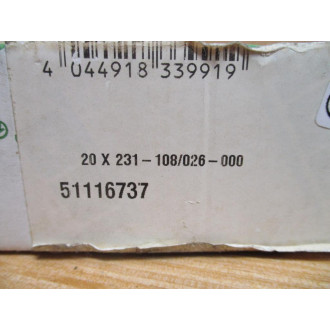 Wago 231-100026-000 Female Plug 231108026000 (Pack of 19)
