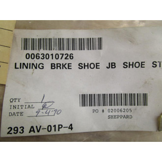 Sheppard Niles 0063010726 Lining Brake Shoe Kit  526593 (Pack of 4)