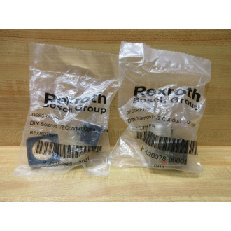 Rexroth P-026078-00001 Bosch Solenoid Conduit Connector (Pack of 2)
