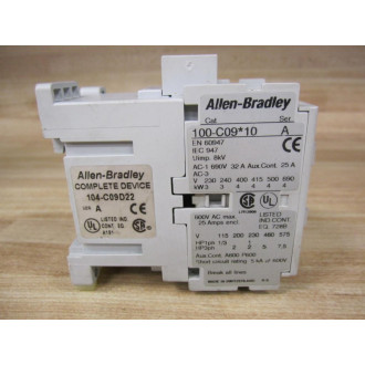 Allen Bradley 100-C09*10 Contactor 104-C09D22 - New No Box