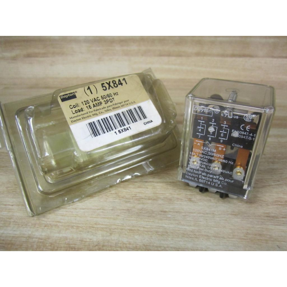 Dayton 5X841 Relay 120V 5060Hz 15A
