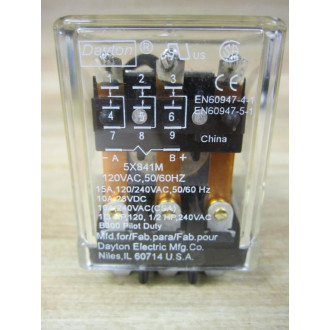 Dayton 5X841 Relay 120V 5060Hz 15A
