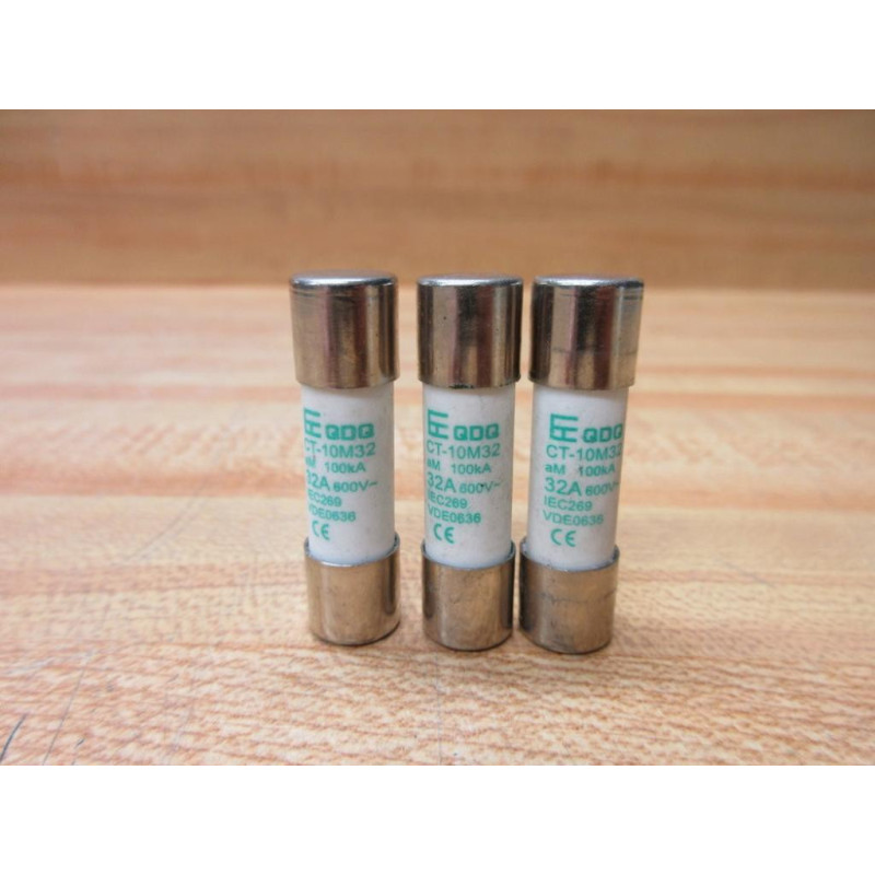 QDQ CT-10M32 Fuse 10M32 (Pack of 3) - New No Box