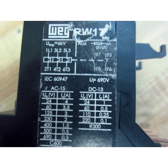 WEG RW17D Overload Relay RW17 - Used