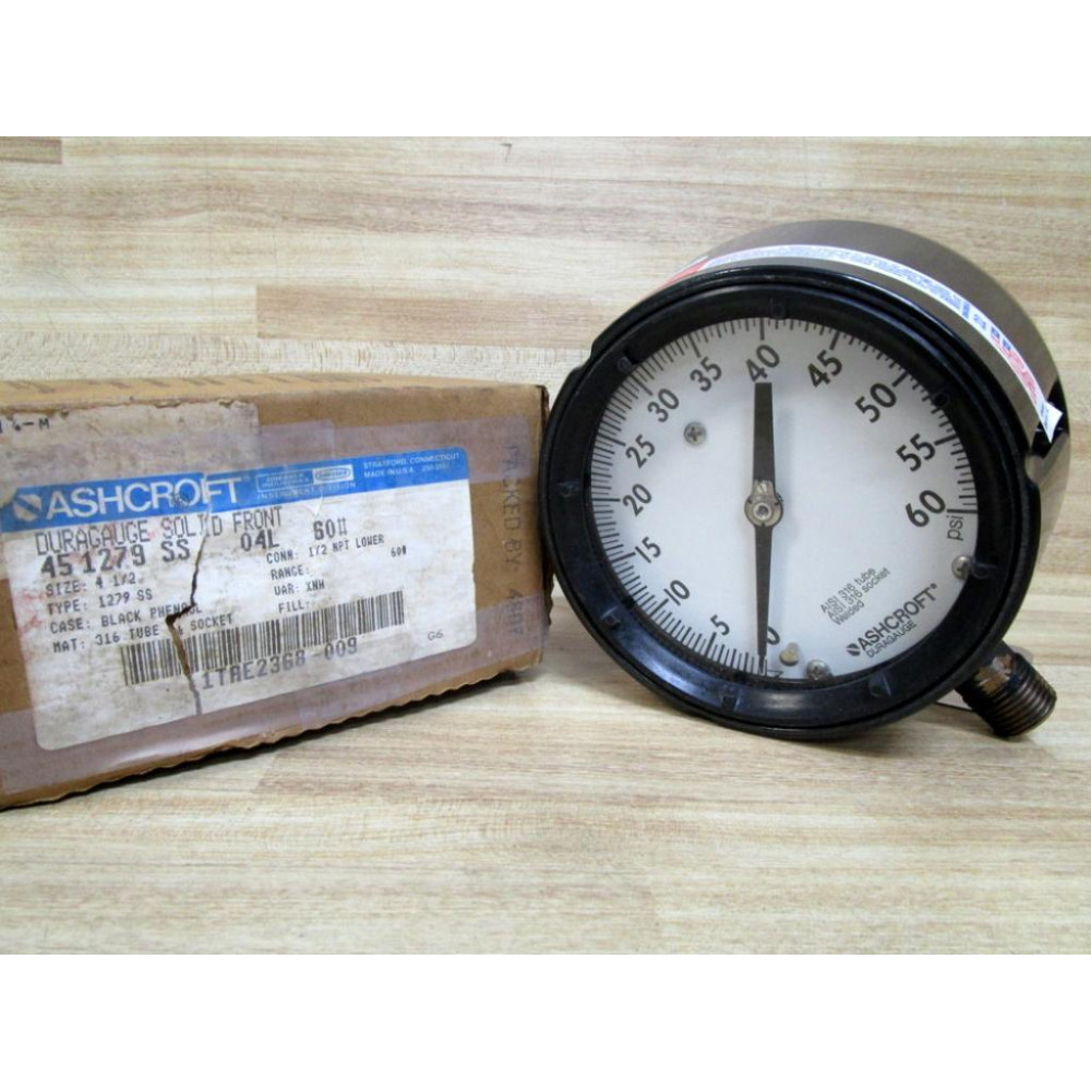Ashcroft 45 1279 SS 04L Pressure Gauge 451279SS04L