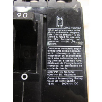 Siemens ED63B090 Circuit Breaker ED63B090L - Used