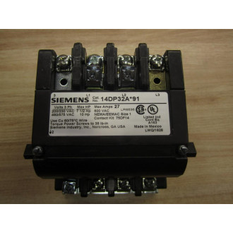 Siemens 14DP32AF91 Heavy Duty Motor Starter Inverted Coil - New No Box