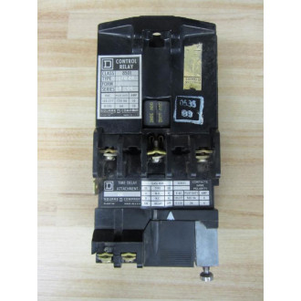 Square D 8501 G0-20-GD Relay Timer Off Delay 8501 GO-20-GD - Used