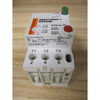 Sprecher+Schuh KTA 3-25 Circuit Breaker KTA325 0.40-0.63A