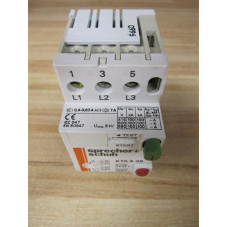 Sprecher+Schuh KTA 3-25 Circuit Breaker KTA325 0.40-0.63A
