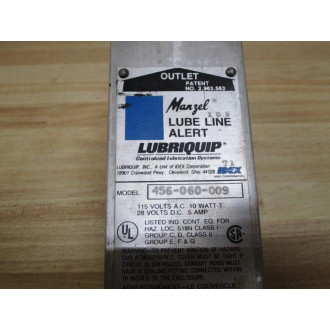 Manzel 456-060-009 Lube Line Alert - New No Box