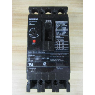 Siemens ED63A100 Circuit Breaker ED63A100L WO Lugs - Used