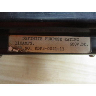 Ward Leonard RDP3-0021-11 Contactor Relay 78092-7R 600VDC - Used