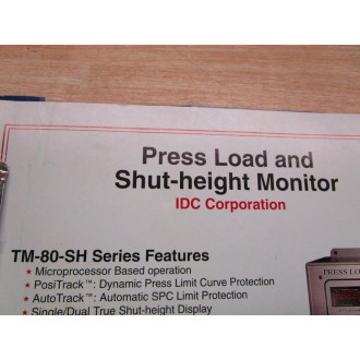 IDC Manual For TM-80-SH Series - Used