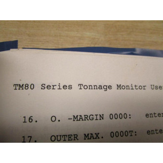 IDC Manual For TM-80-SH Series - Used