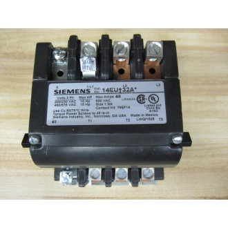 Siemens 14EUE32AC Class 14 Non-Reversing Motor Starter - New No Box