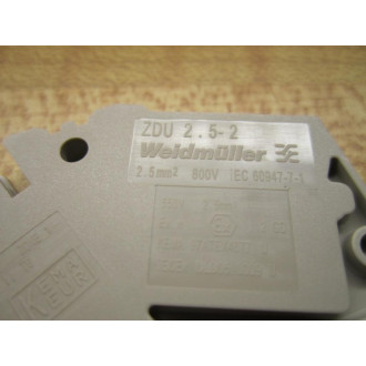 Weidmuller ZDU2.5-2 Terminal Block 1706010000 (Pack of 11) - New No Box
