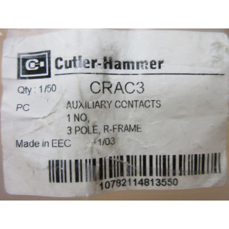 Cutler Hammer CRAC3 Eaton Auxiliary Contact Kit WOut Contact Block