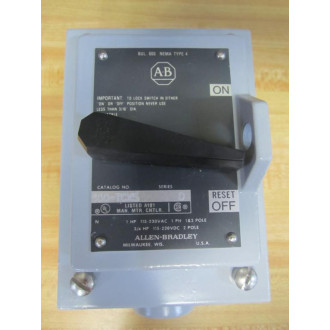 Allen Bradley 600-TCX5 Manual Starting Switch 600TCX5