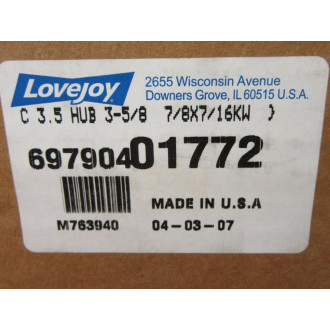 Lovejoy 69790401772 Hub C 3.5 Hub 3-58 78X716KW