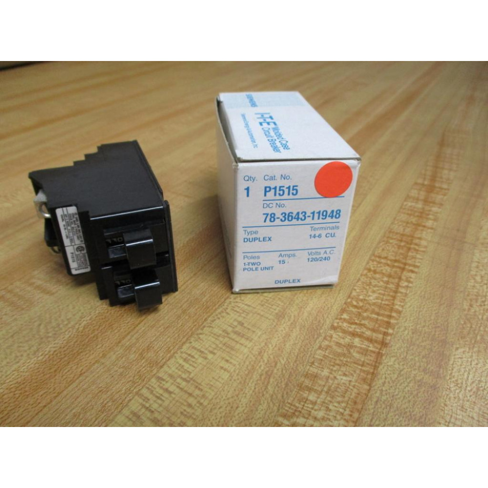 Siemens P1515 ITE Circuit Breaker Pushmatic 1515AMP Chipped
