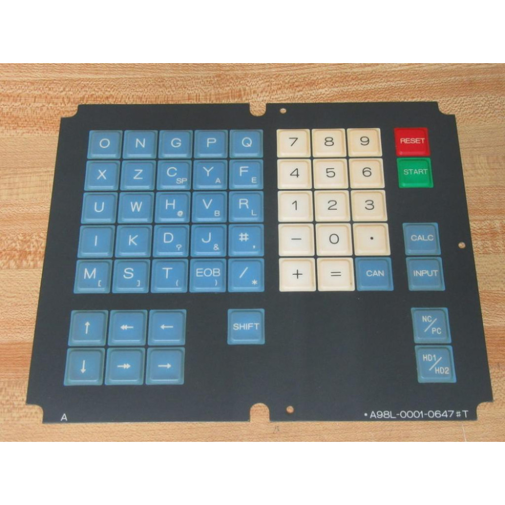 Fanuc A98L-0001-0647 Membrane Key Sheet A98L00010647 - New No Box