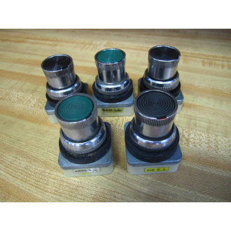 Fuji Electric AH30-S2 PushButton AH30S2 Black & Green (Pack of 5) - Used