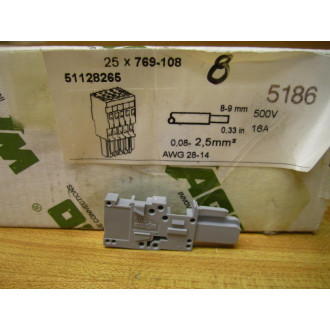 Wago 769-108 1-Conductor FPlug 51128265 (Pack of 108)