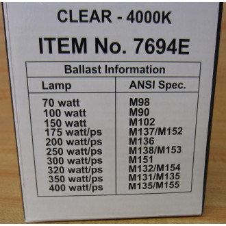 Damar 7649E Bulb M400WUBT284K (Pack of 6)