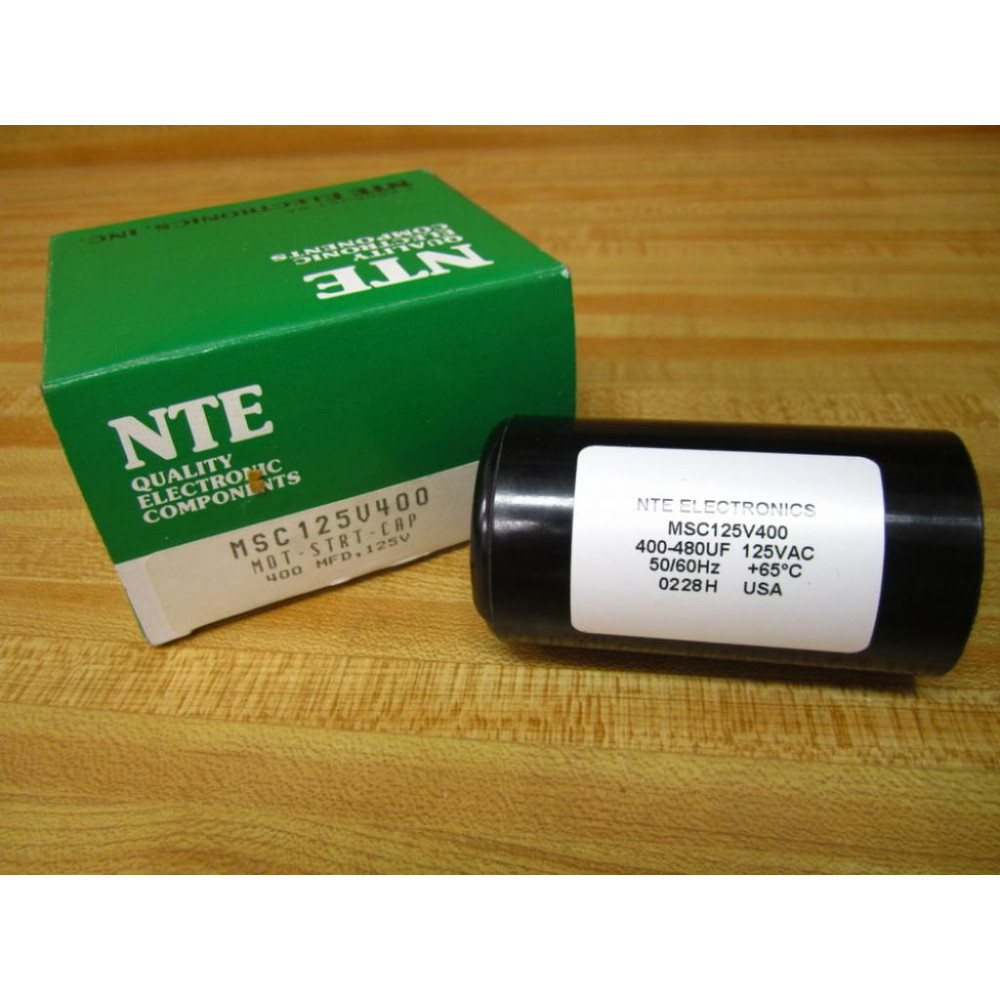 NTE MSC125V400 Capacitor 400MFD 125V