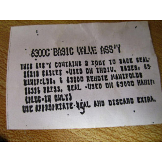 Mac Valves 6300C Body To Base Seal WO Bolts - New No Box