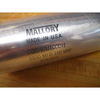 Mallory CGS592U100DI1 Capacitor 5900MFD 100VDC CGS592U100D11 - New No Box