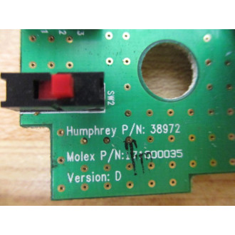 HumphreyMolex 38972 Flow Controller Display Board 171000035 - Used
