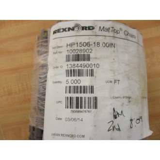 Rexnord 10028902 Conveyor Belt HP150618 5'