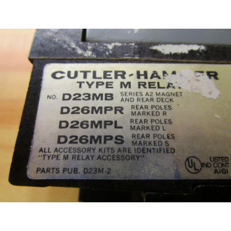 Cutler Hammer D23MB Eaton Type M Relay Cracked Housing - Used