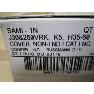 Bussmann SAMI-1N Fuse Cover SAMI1N (Pack of 3) - New No Box