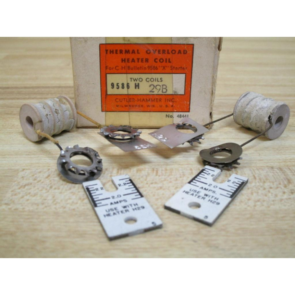 Cutler Hammer 9586-H-29B Eaton Overload Heater (Pack of 2)
